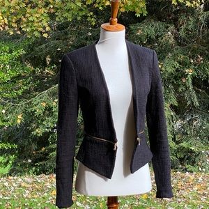 Express black blazer zipper detail size 2